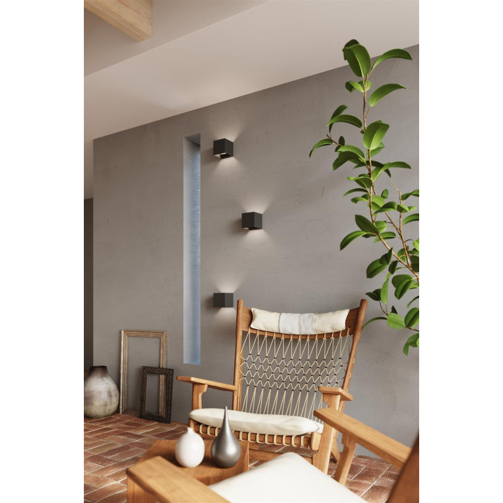 Kinkiet LUCA czarny LED IP54