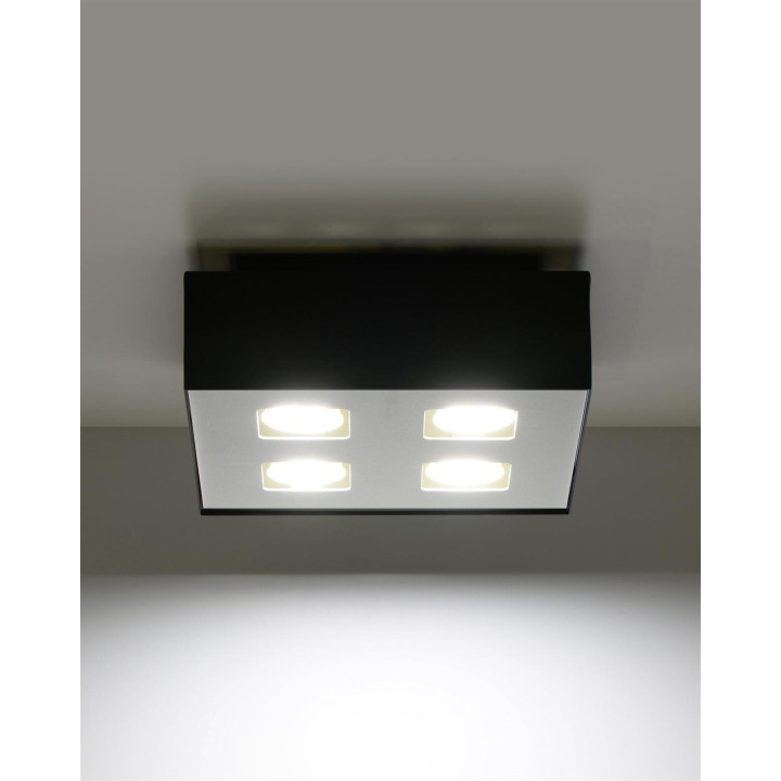 Plafon MONO 4 czarny