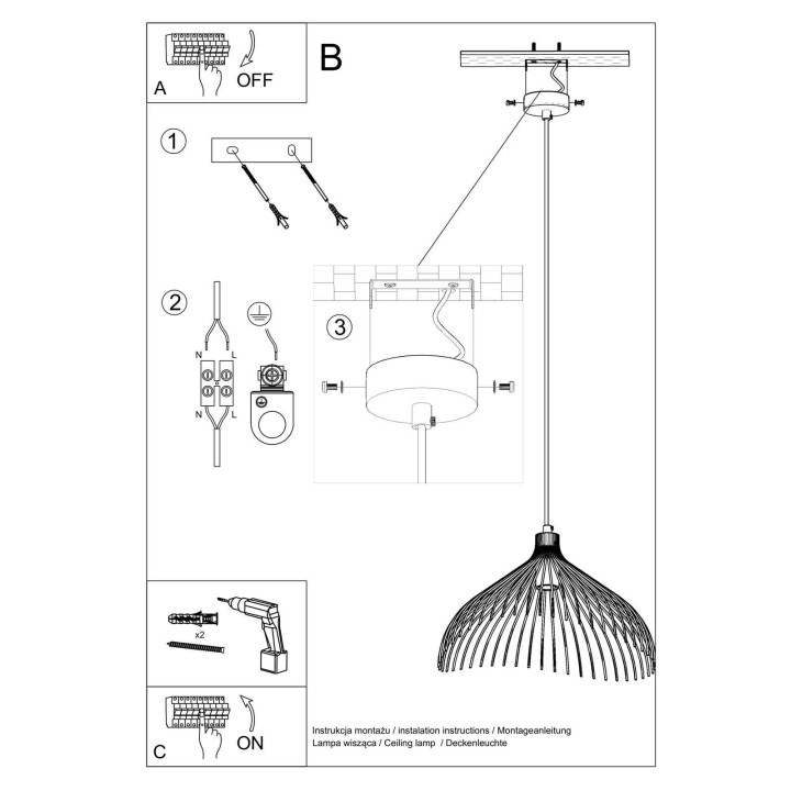 Lampa wisząca UMB czarny