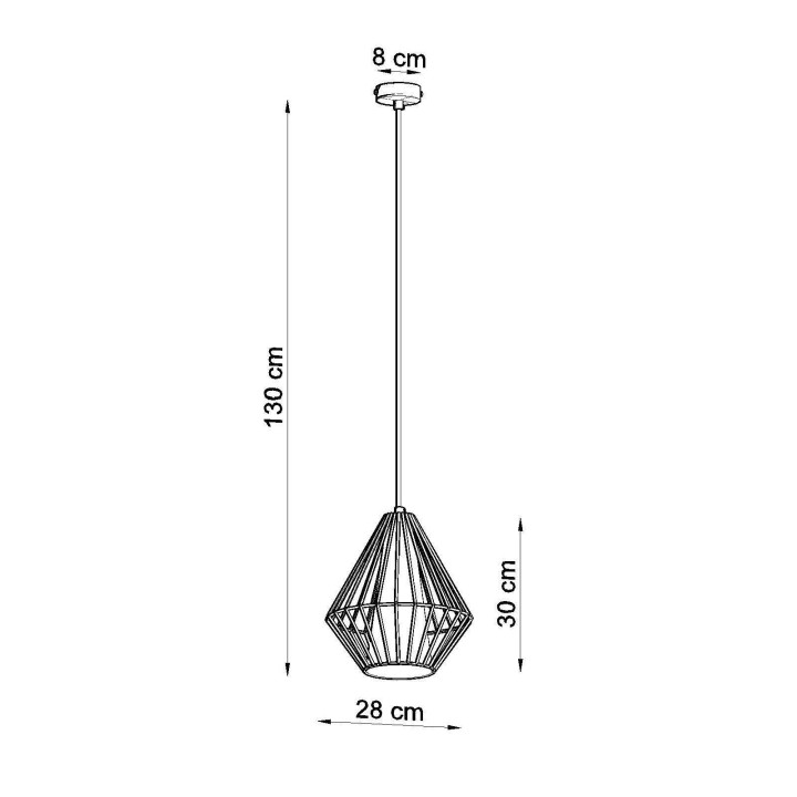 Lampa wisząca DEMI czarna