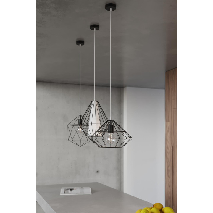 Lampa wisząca DEMI czarna