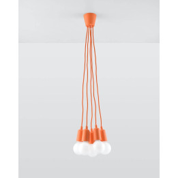 Lampa wisząca DIEGO 5 pomarańczowy