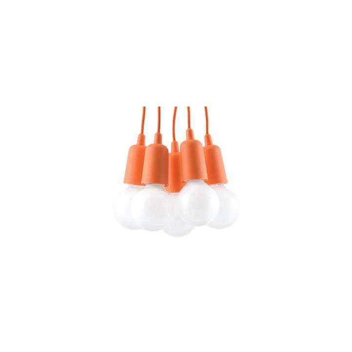 Lampa wisząca DIEGO 5 pomarańczowy