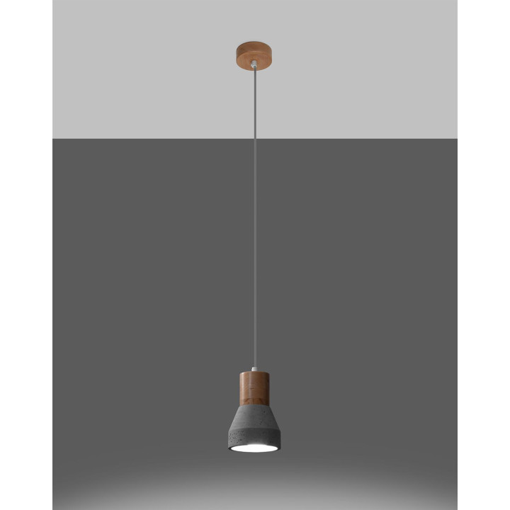 Lampa wisząca QUBIC szara