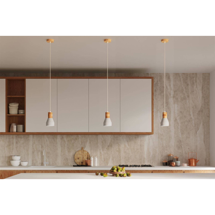 Lampa wisząca QUBIC szara