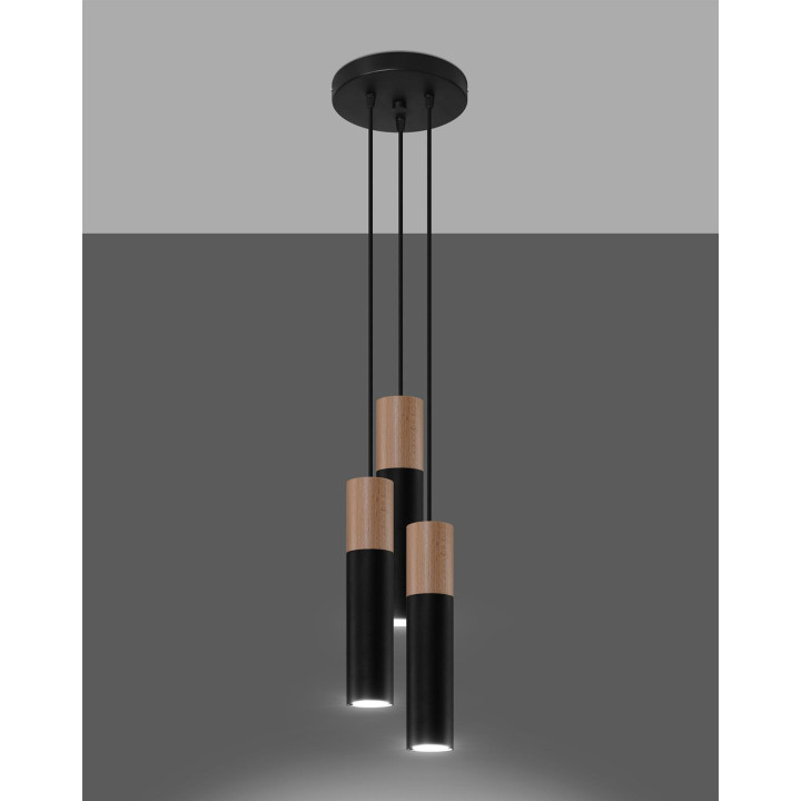 Lampa wisząca PABLO 3P czarna