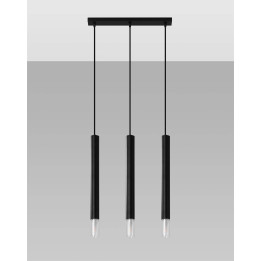 Lampa wisząca WEZYR 3 czarna