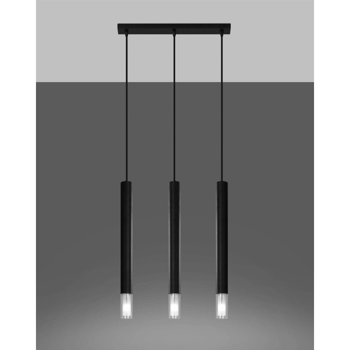 Lampa wisząca WEZYR 3 czarna