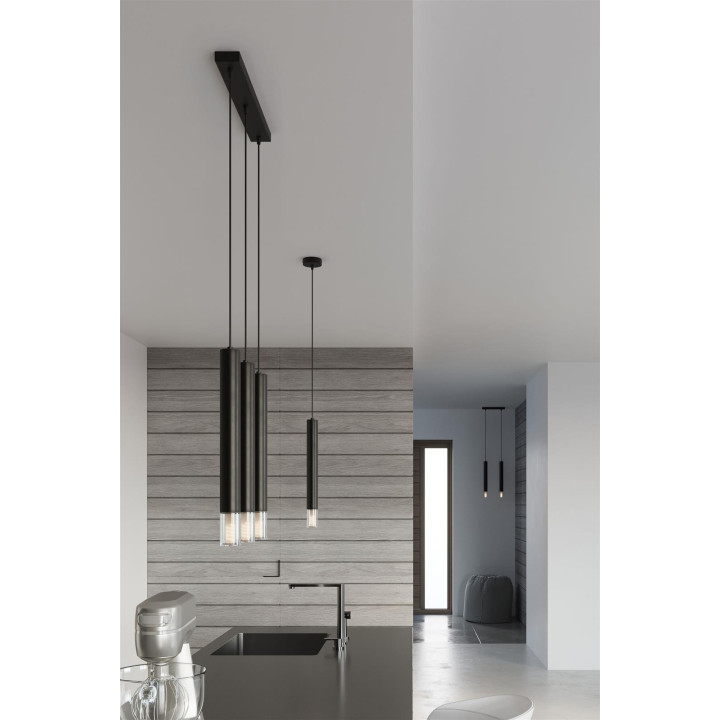 Lampa wisząca WEZYR 3 czarna