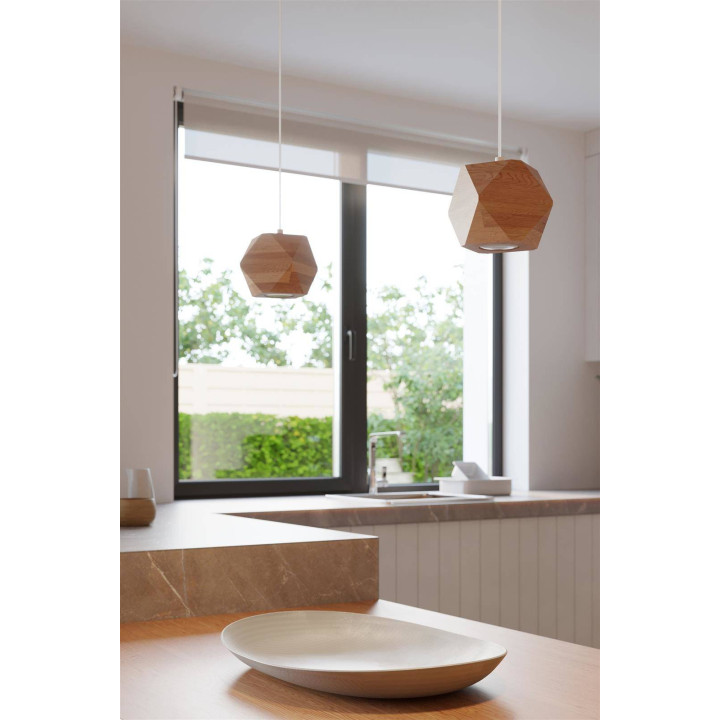 Lampa wisząca WOODY naturalne drewno