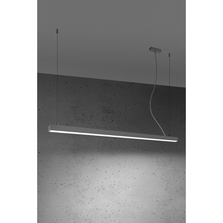 Lampa wisząca PINNE 150 szara 4000K