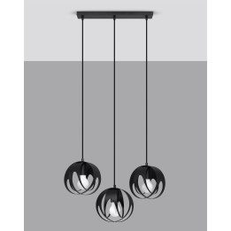 Lampa wisząca TULOS 3L czarna
