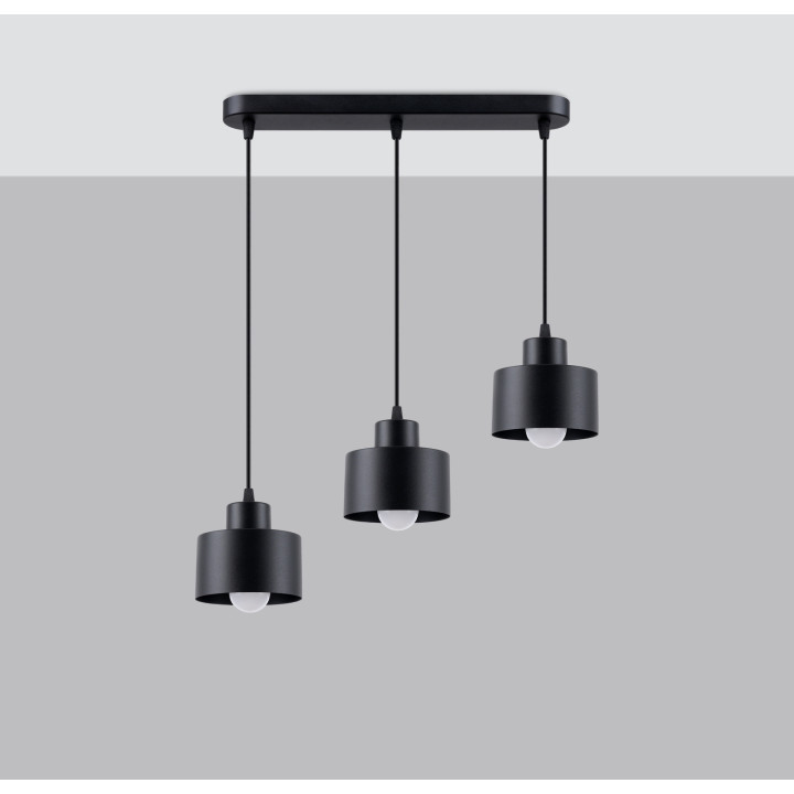 Lampa wisząca SAVAR 3 czarna