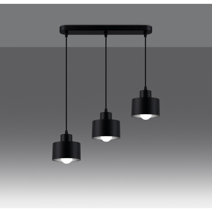Lampa wisząca SAVAR 3 czarna