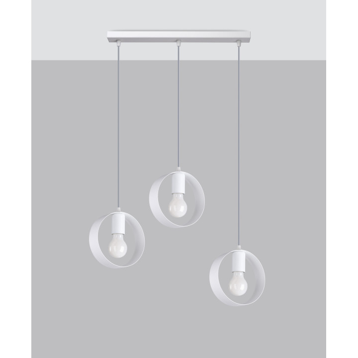 Lampa wisząca TITRAN 3 biała