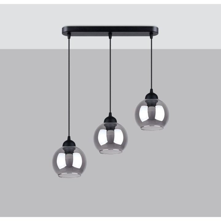 Lampa wisząca ALINO 3 czarna