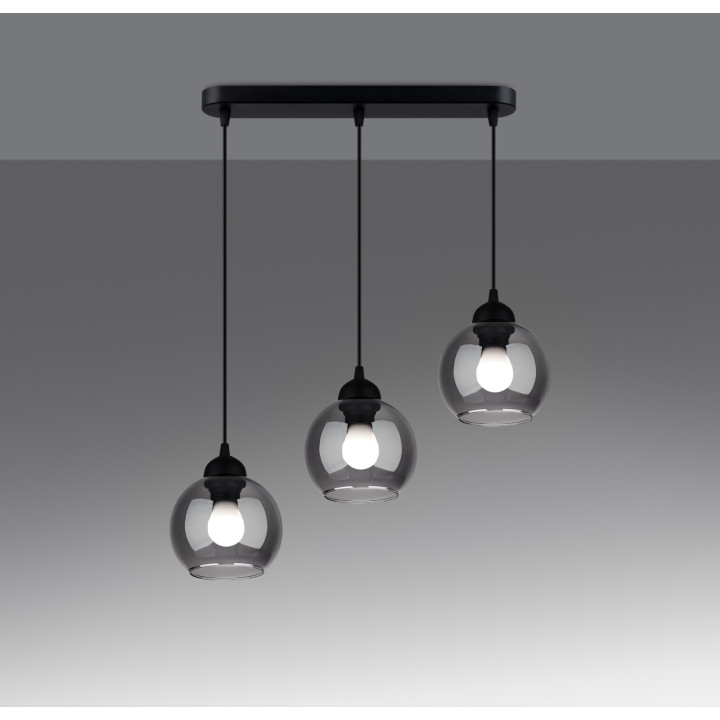 Lampa wisząca ALINO 3 czarna