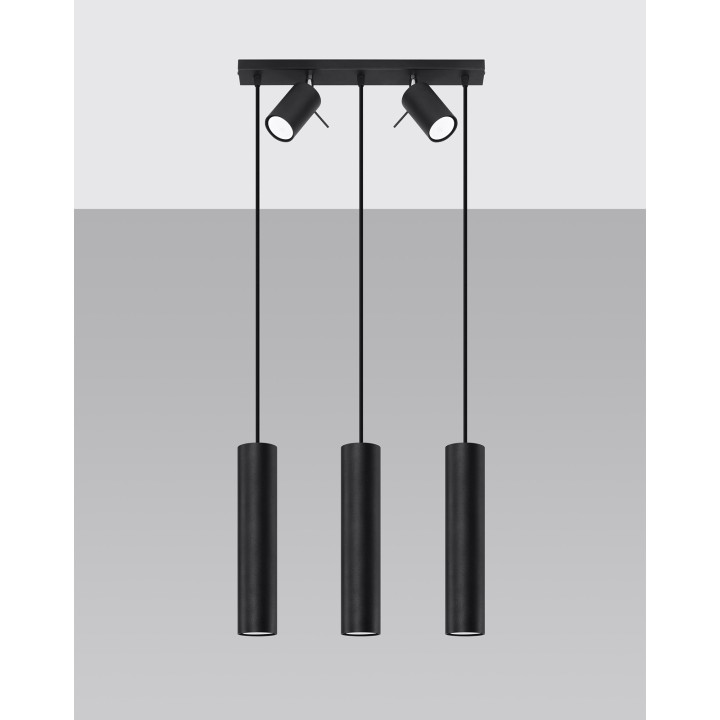 Lampa wisząca RING 3 czarny