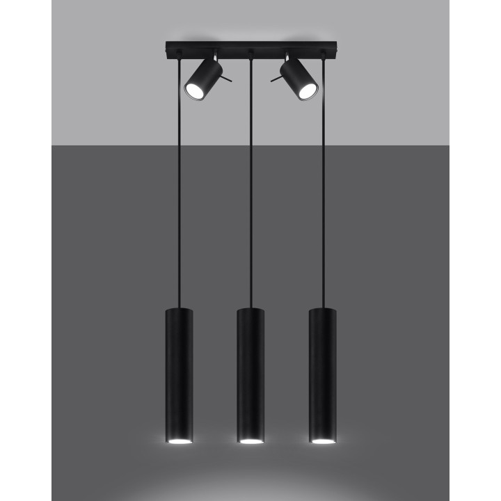 Lampa wisząca RING 3 czarny