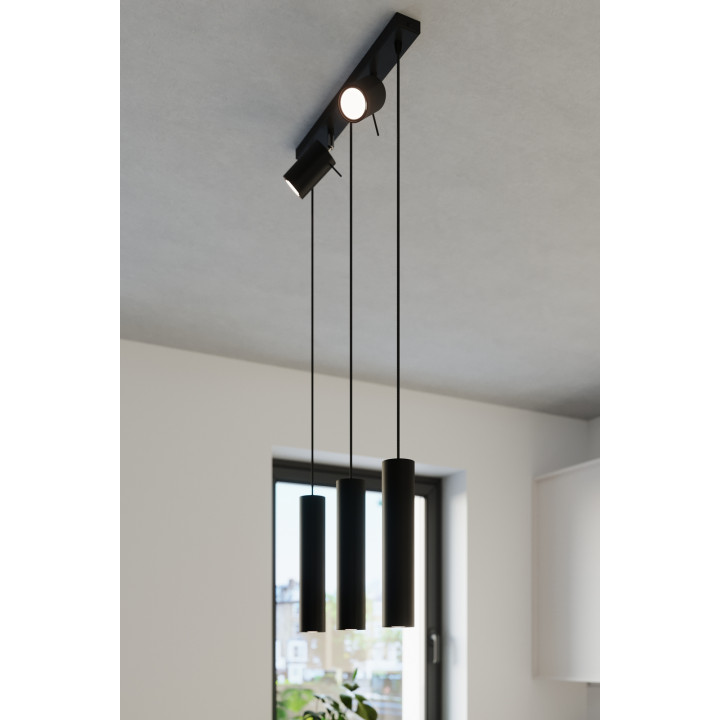 Lampa wisząca RING 3 czarny