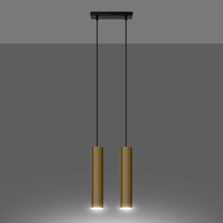 Lampa Wisząca LAGOS 2 złoty połysk