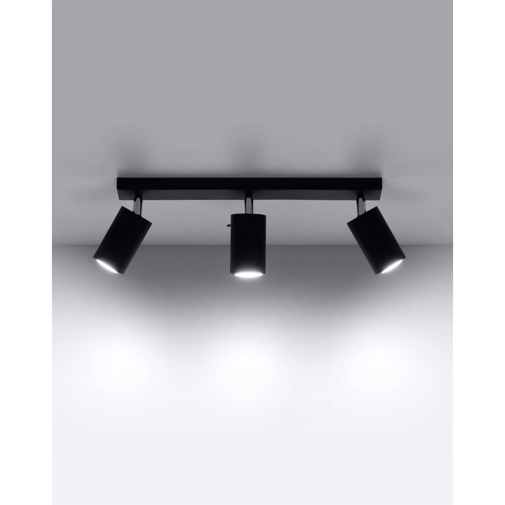 Plafon RING 3L czarny