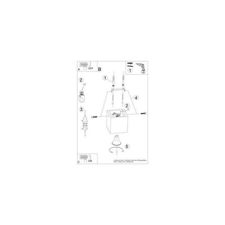 Plafon QUAD beton