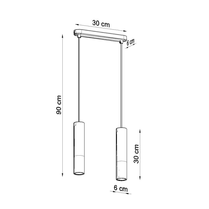 Lampa wisząca BORGIO 2 biały
