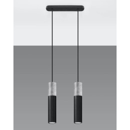 Lampa wisząca BORGIO 2 czarny
