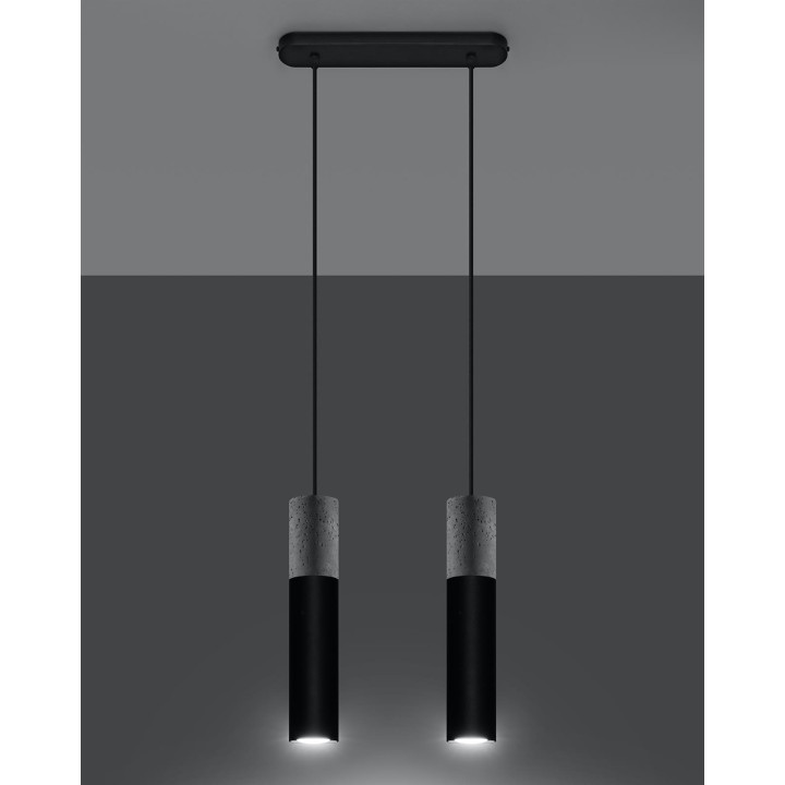 Lampa wisząca BORGIO 2 czarny