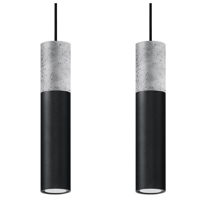 Lampa wisząca BORGIO 2 czarny