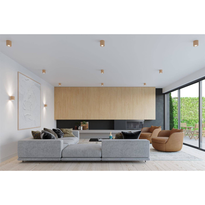 Plafon ORBIS naturalne drewno