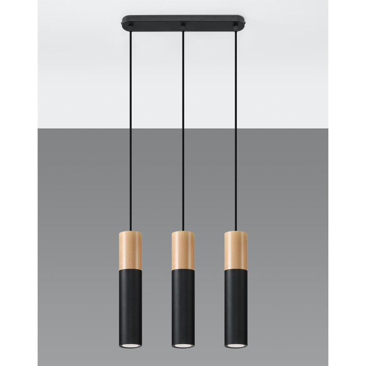 Lampa wisząca PABLO 3L czarna