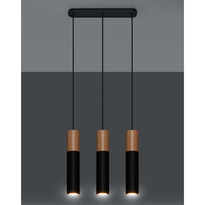 Lampa wisząca PABLO 3L czarna