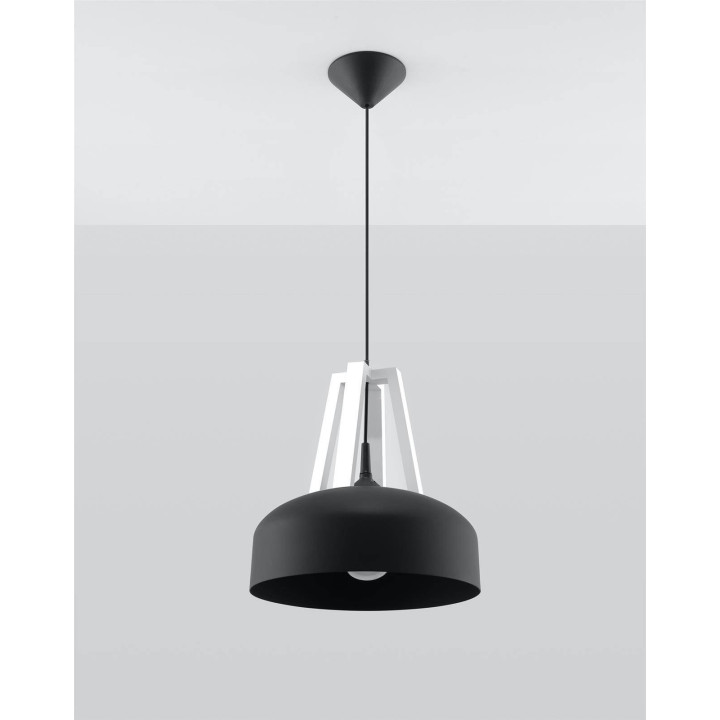 Lampa wisząca CASCO czarna/biała