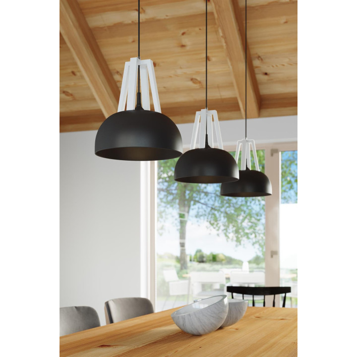 Lampa wisząca CASCO czarna/biała