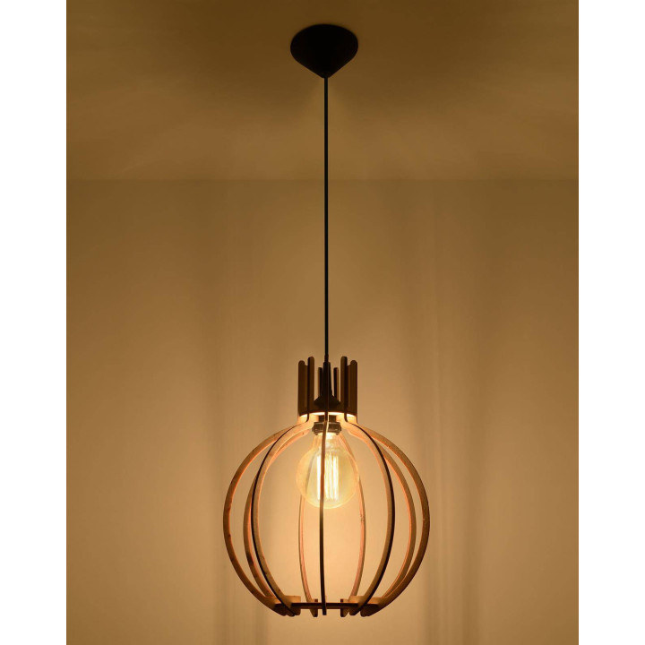 Lampa wisząca ARANCIA naturalne drewno