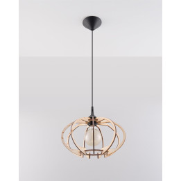 Lampa wisząca MANDELINO naturalne drewno