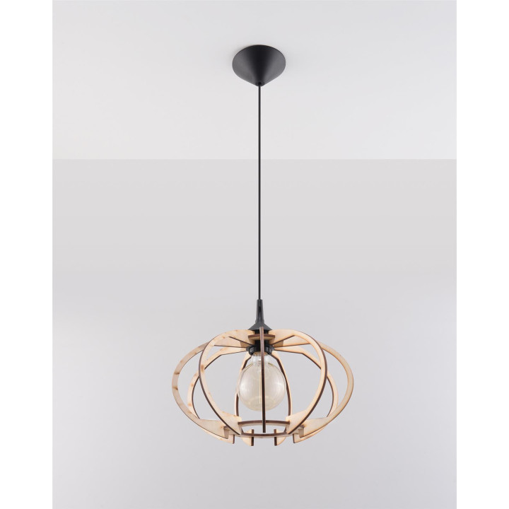 Lampa wisząca MANDELINO naturalne drewno