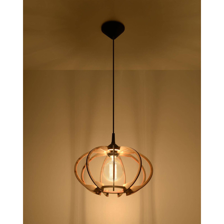 Lampa wisząca MANDELINO naturalne drewno