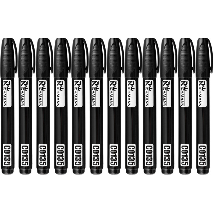 Marker budowlany gruby czarny permanentny 2 mm RICHMANN C0135