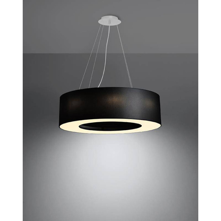 Żyrandol SATURNO 70 czarny