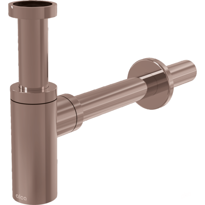 PÓŁSYFON UMYWALKOWY DN32 DESIGN, RED GOLD-MAT SZCZOTKOWANY