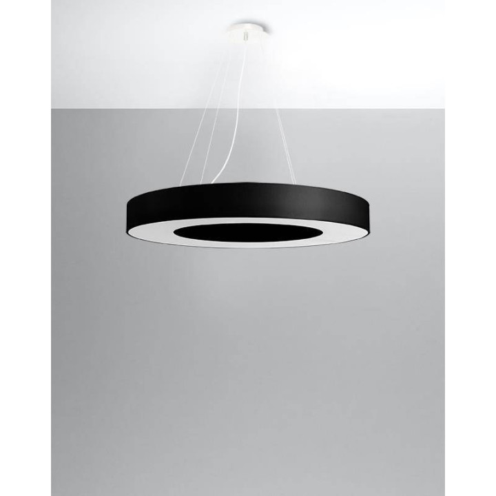 Żyrandol SATURNO SLIM 70 czarny