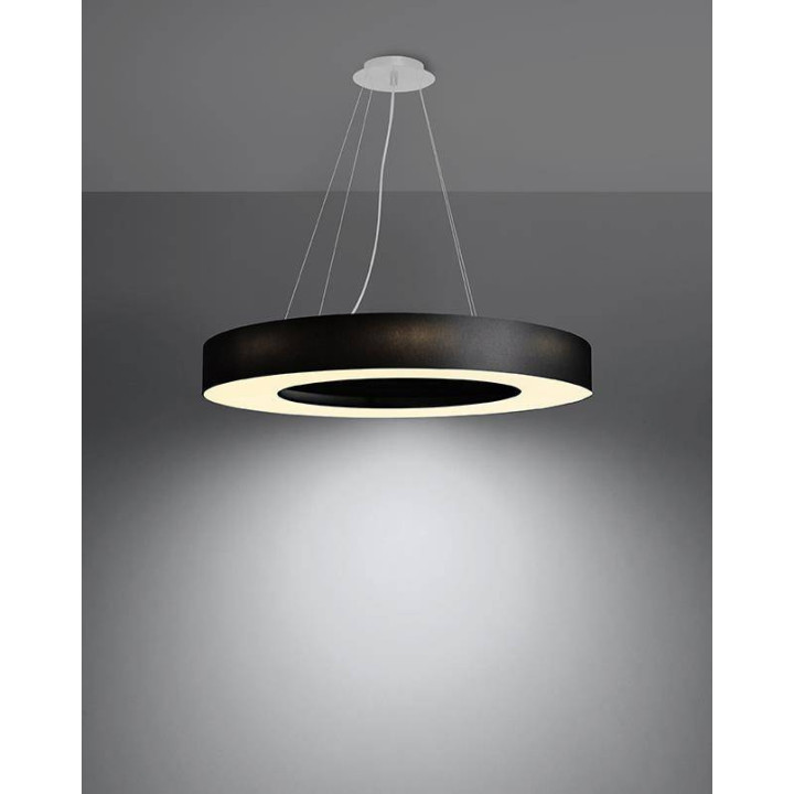Żyrandol SATURNO SLIM 70 czarny