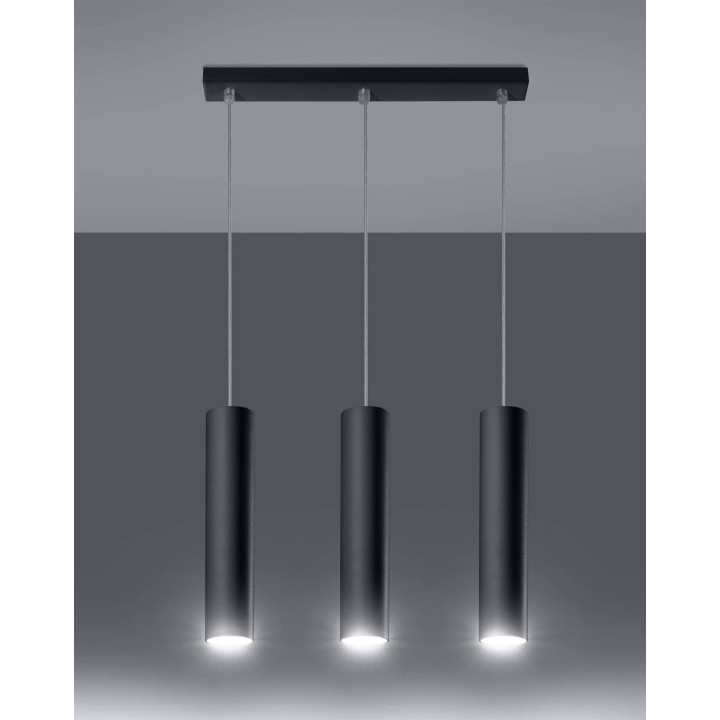 Lampa wisząca LAGOS 3L czarny