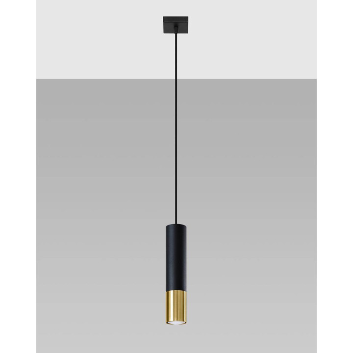 Lampa wisząca LOOPEZ 1 czarny/złoty