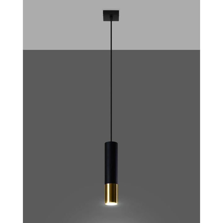 Lampa wisząca LOOPEZ 1 czarny/złoty