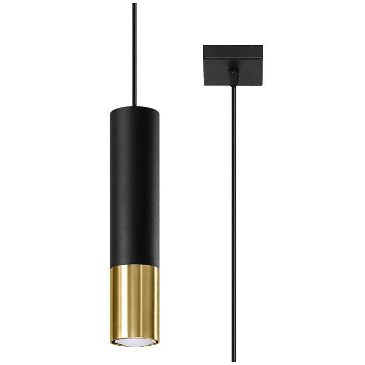 Lampa wisząca LOOPEZ 1 czarny/złoty