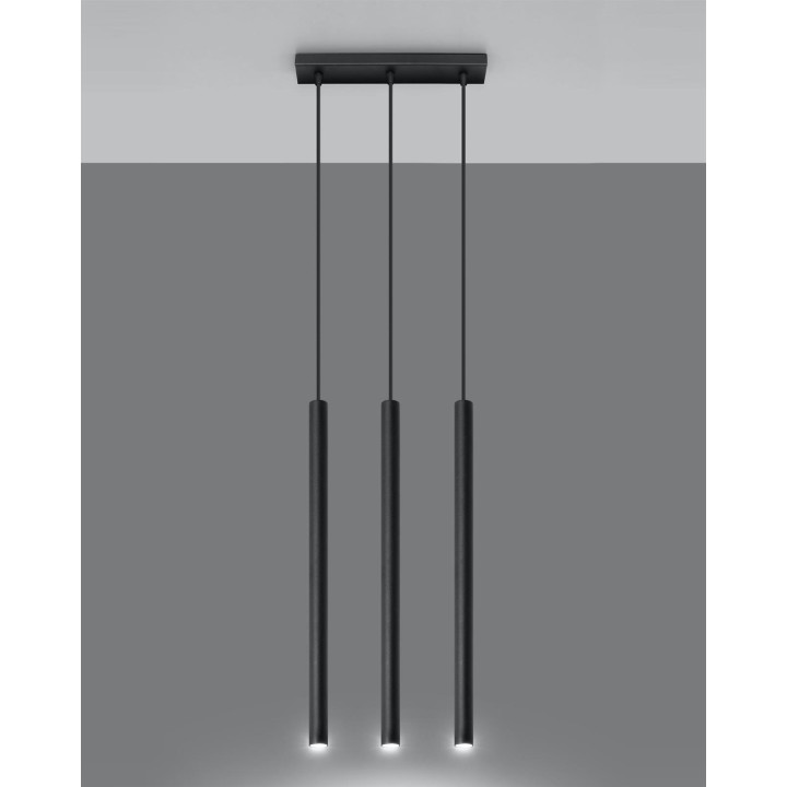 Lampa wisząca PASTELO 3 czarna